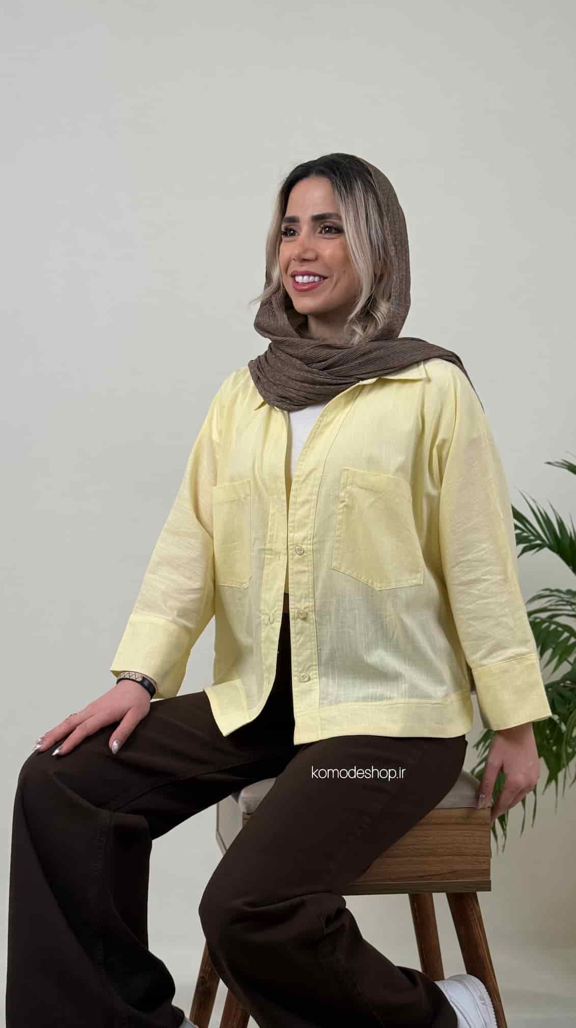 شومیز باکسی دوجیب زنانه قاصدک - Image 18
