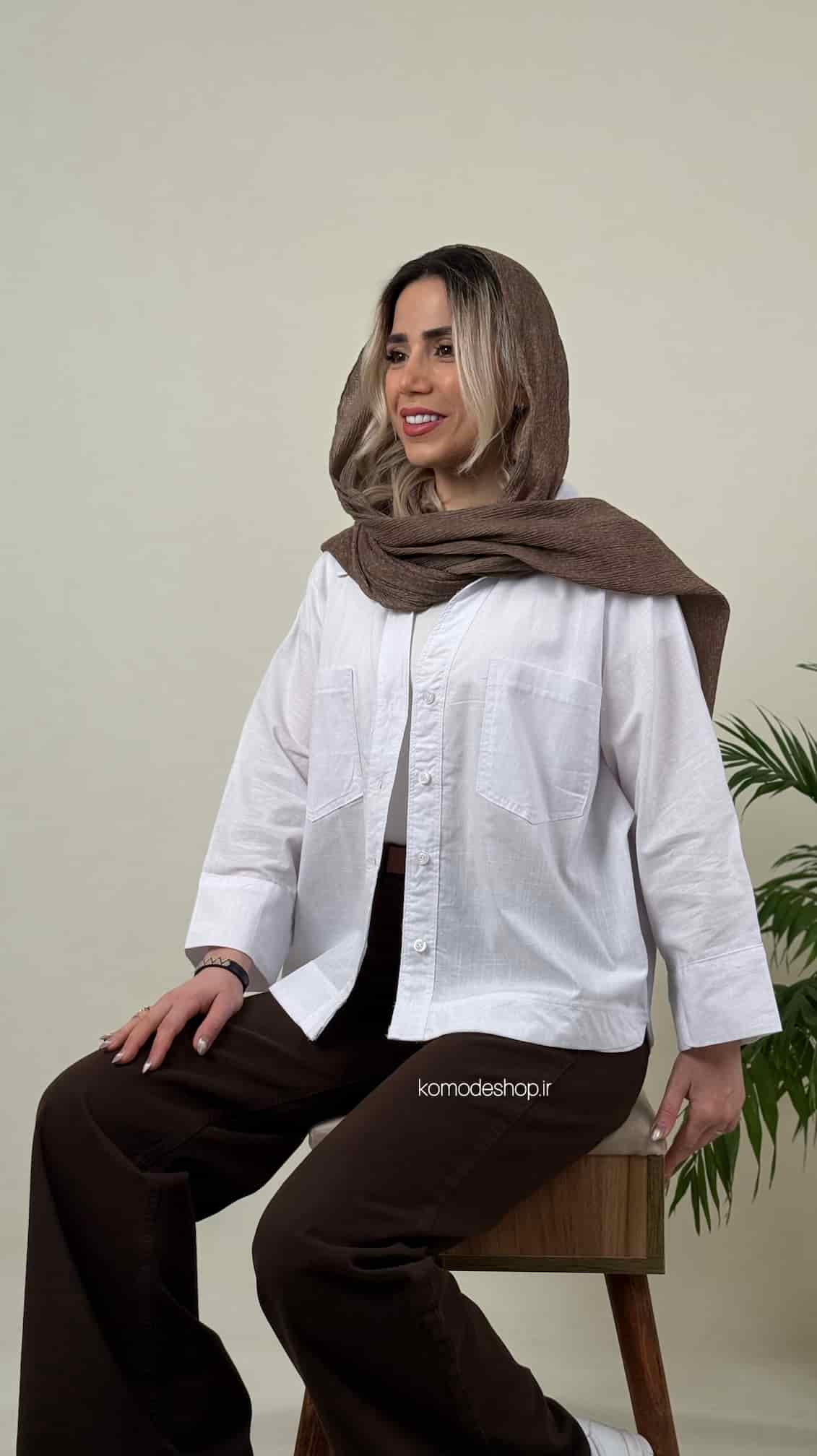 شومیز باکسی دوجیب زنانه قاصدک - Image 21