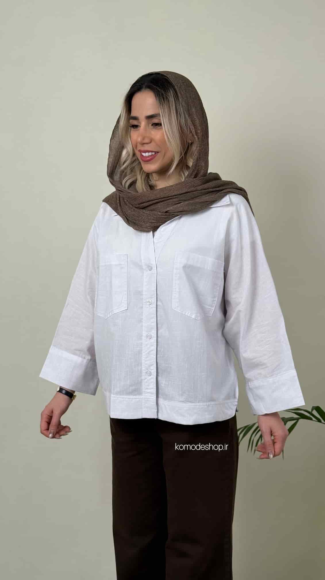 شومیز باکسی دوجیب زنانه قاصدک - Image 20