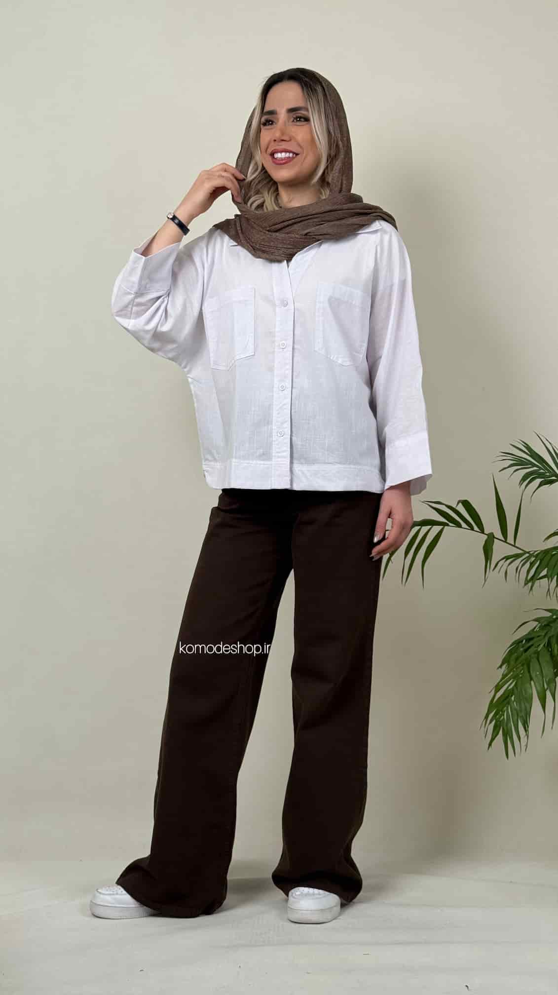 شومیز باکسی دوجیب زنانه قاصدک - Image 10