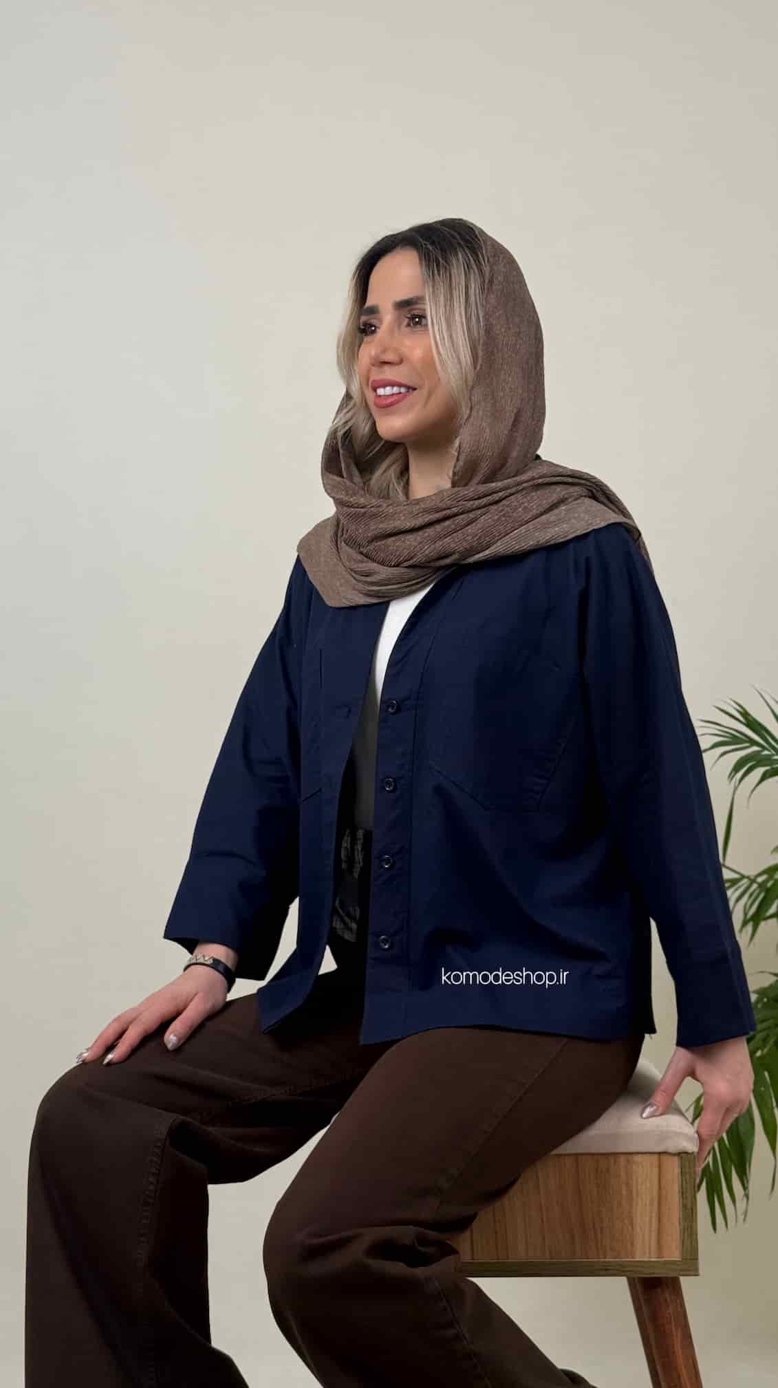 شومیز باکسی دوجیب زنانه قاصدک - Image 14