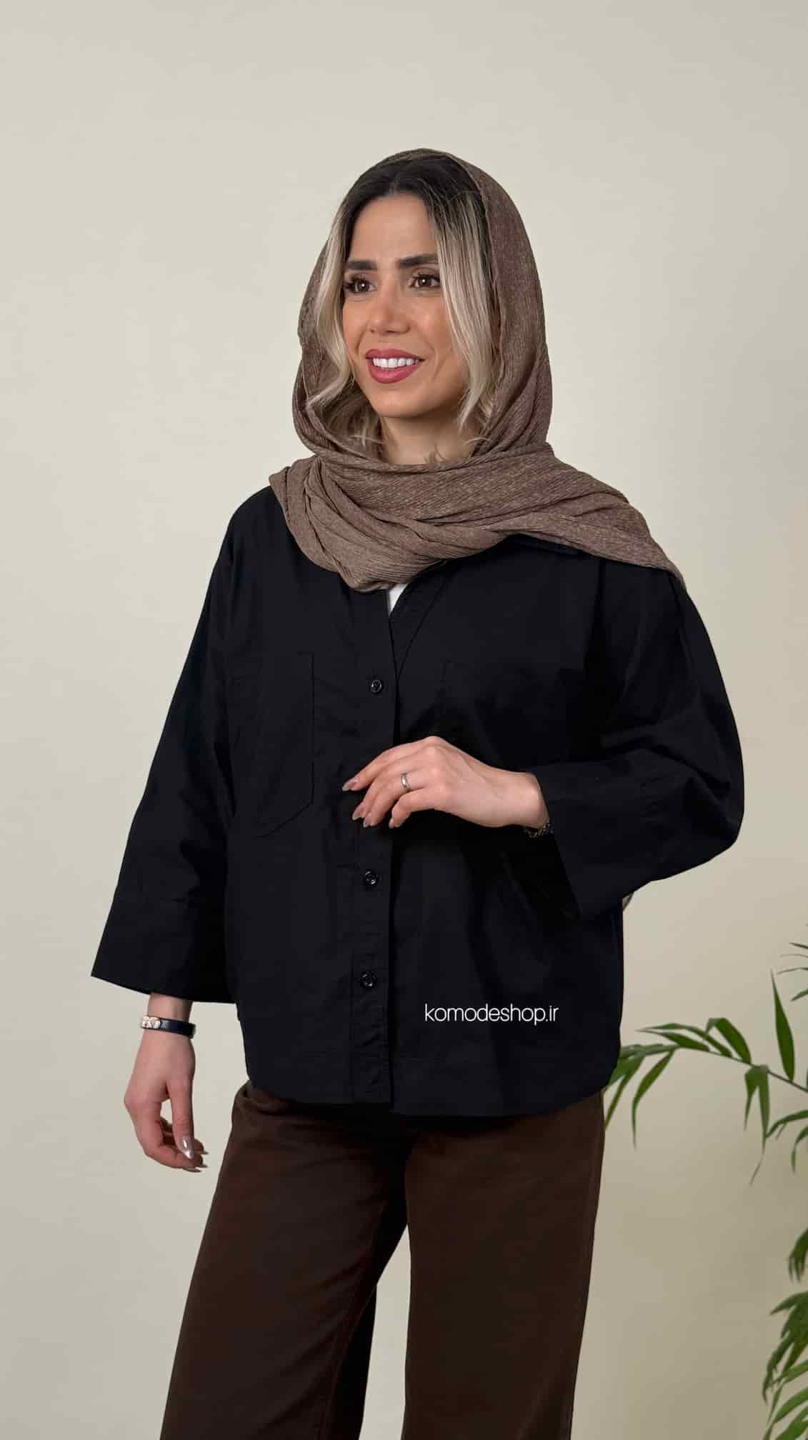 شومیز باکسی دوجیب زنانه قاصدک - Image 17