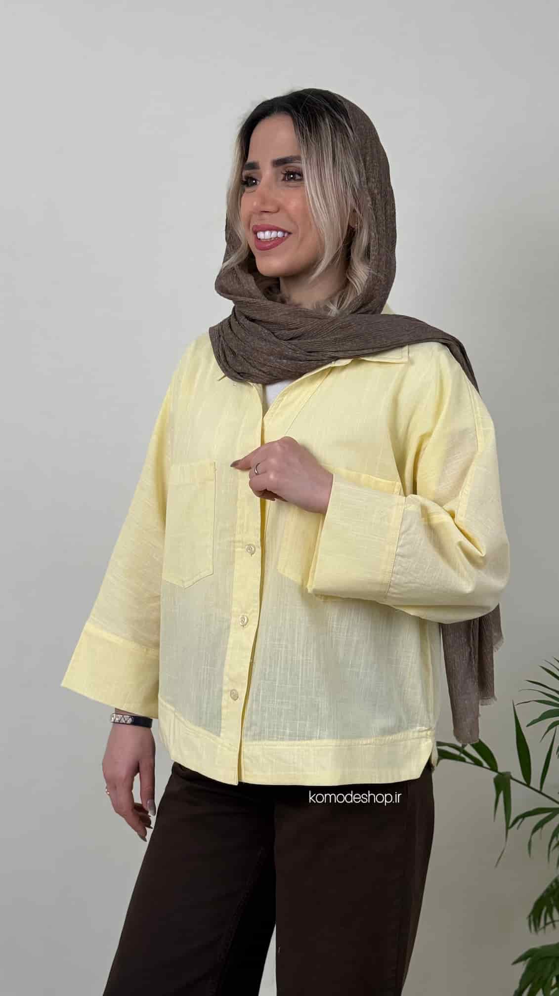 شومیز باکسی دوجیب زنانه قاصدک - Image 7