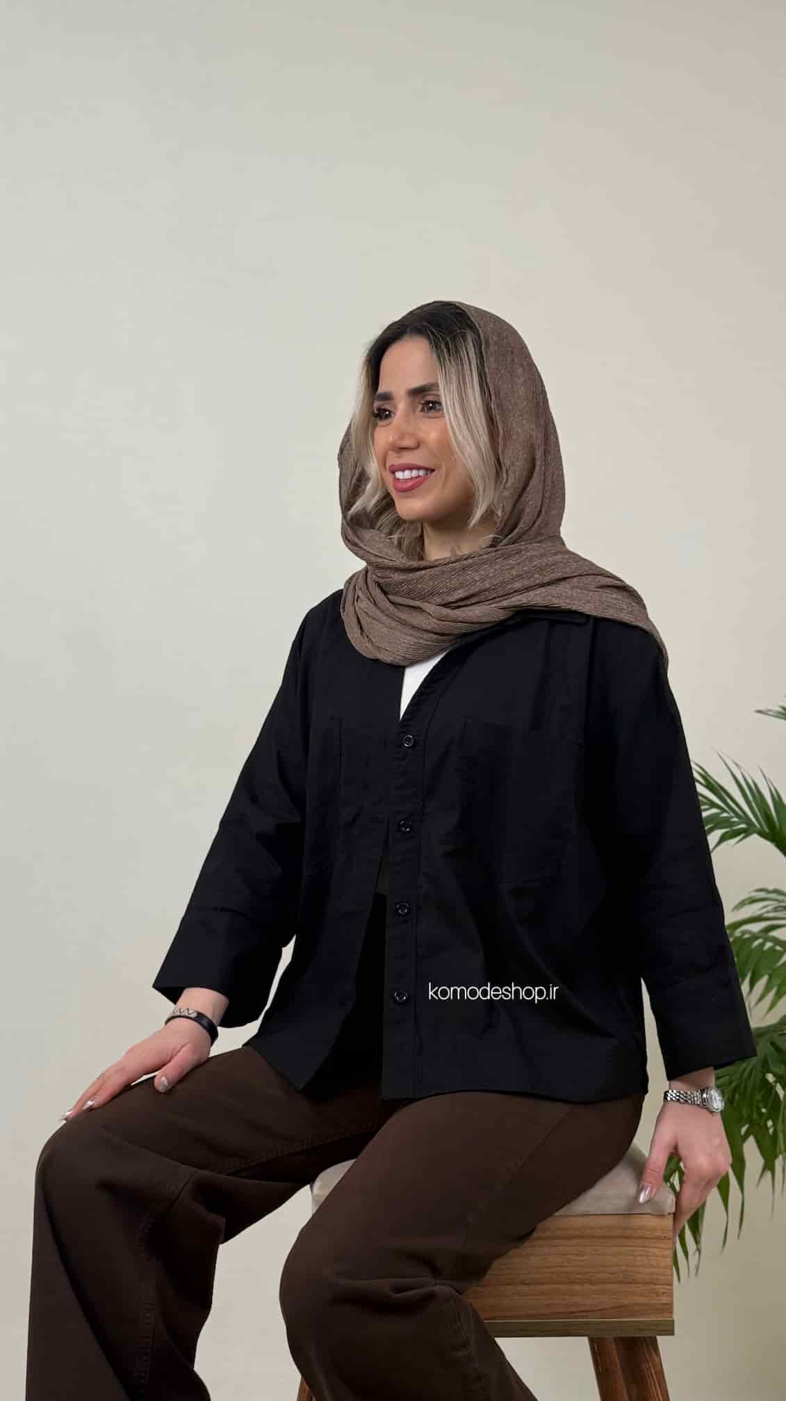 شومیز باکسی دوجیب زنانه قاصدک - Image 6