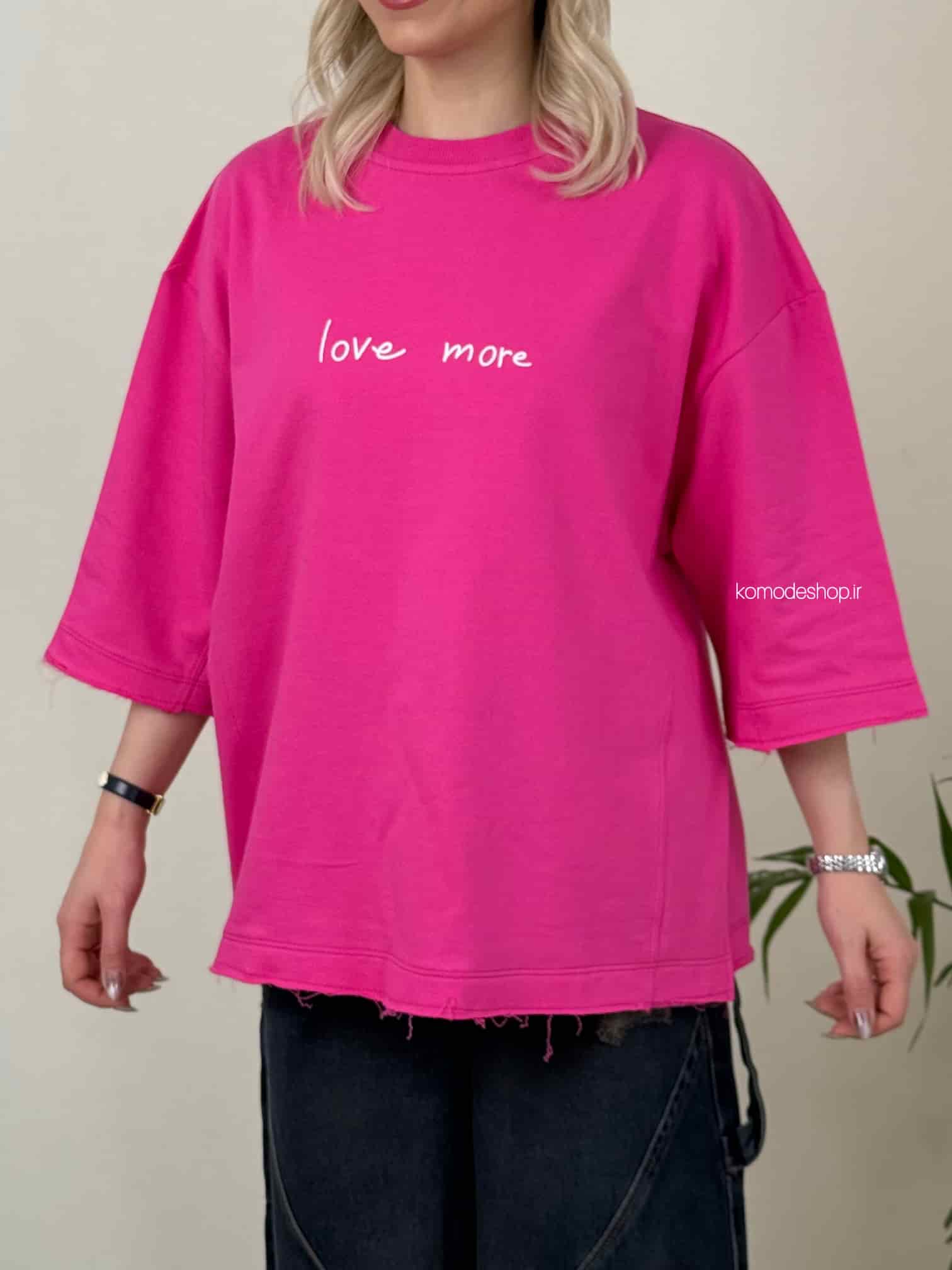 تیشرت باکسی زنانه love more - Image 10