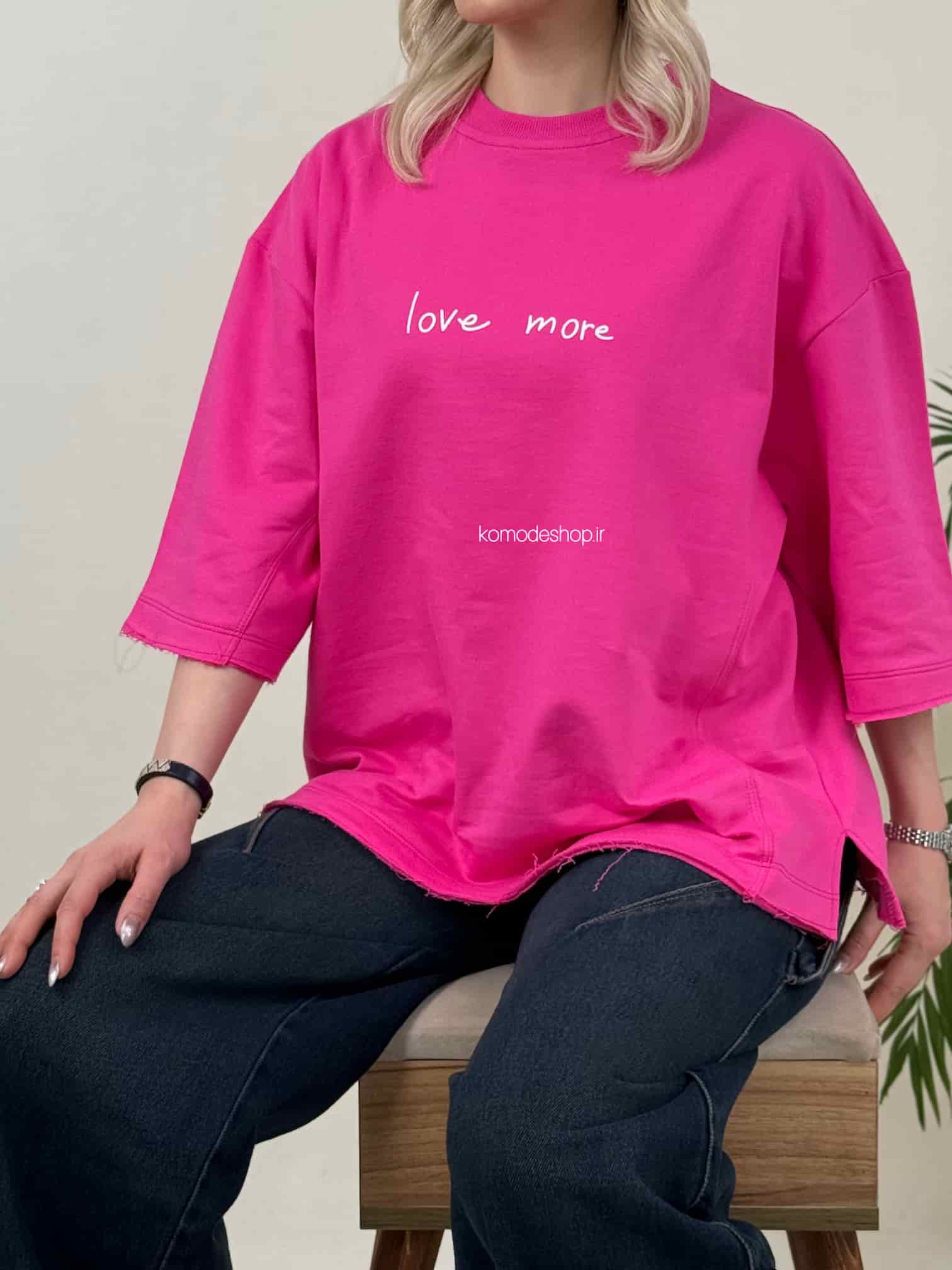 تیشرت باکسی زنانه love more - Image 11