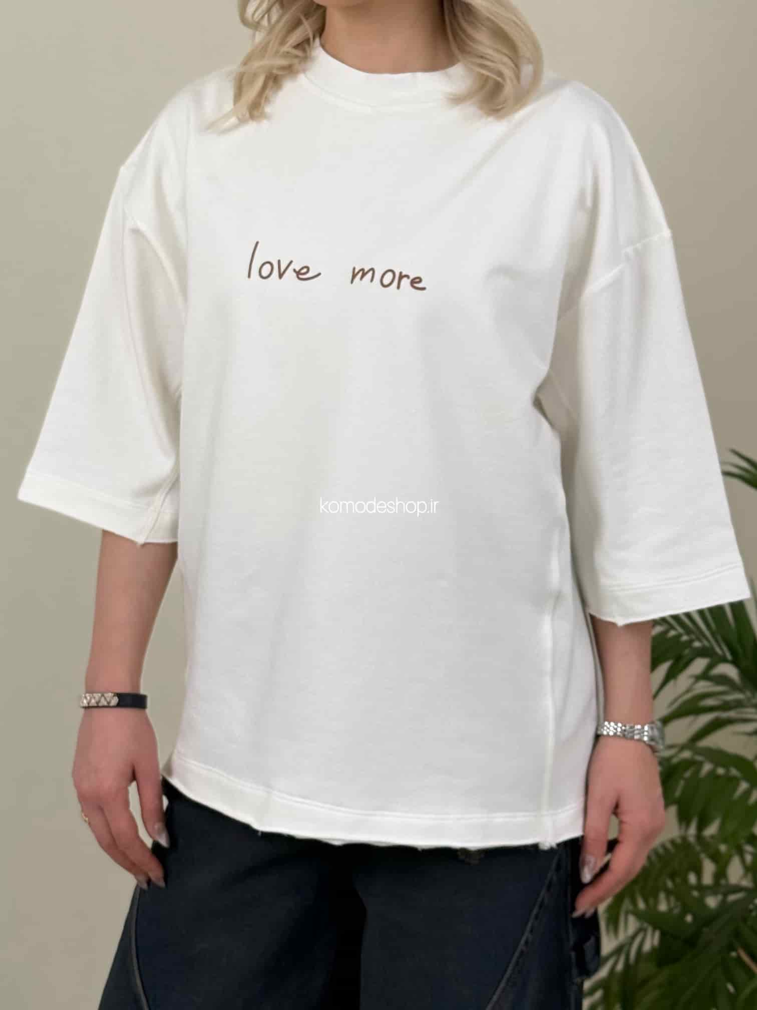 تیشرت باکسی زنانه love more - Image 12