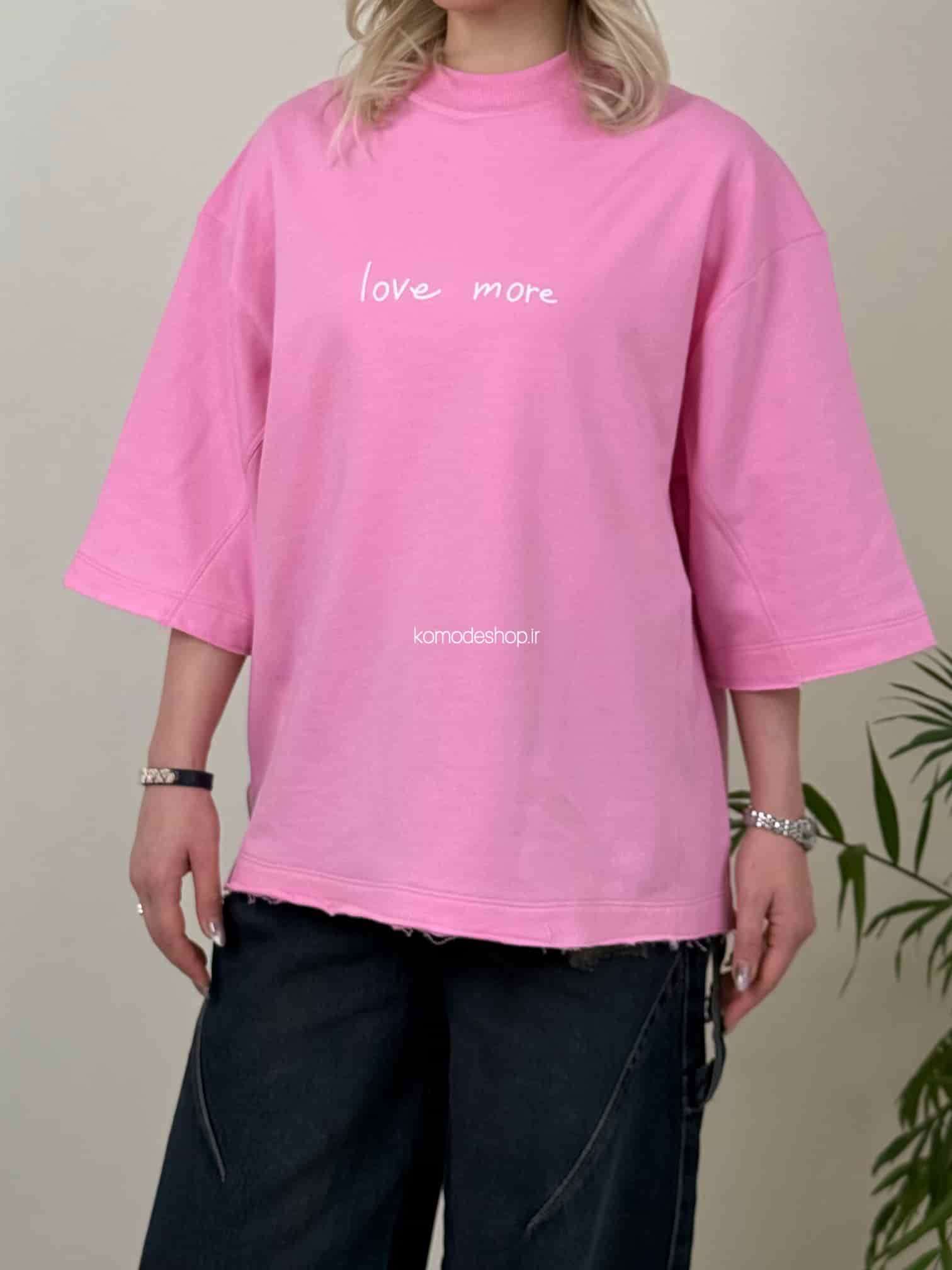 تیشرت باکسی زنانه love more - Image 6