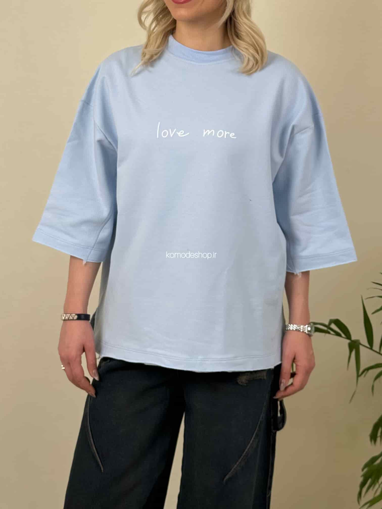 تیشرت باکسی زنانه love more - Image 7