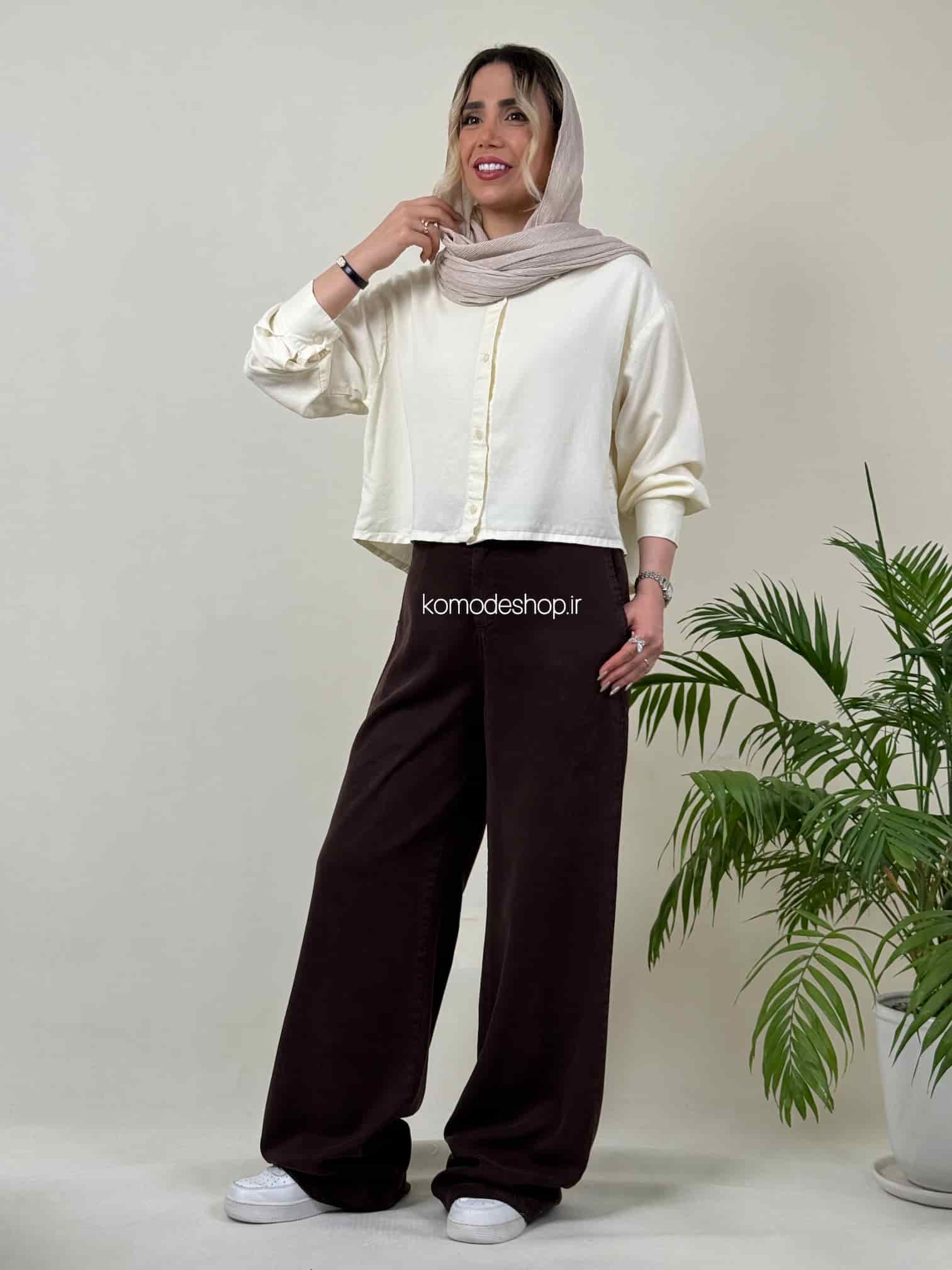 شومیز کراپ سیلک زنانه ریرا - Image 22