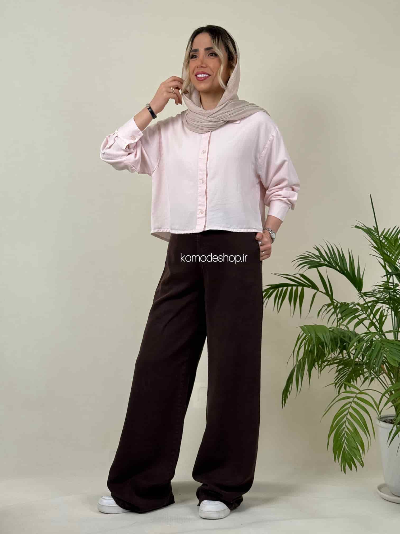شومیز کراپ سیلک زنانه ریرا - Image 17