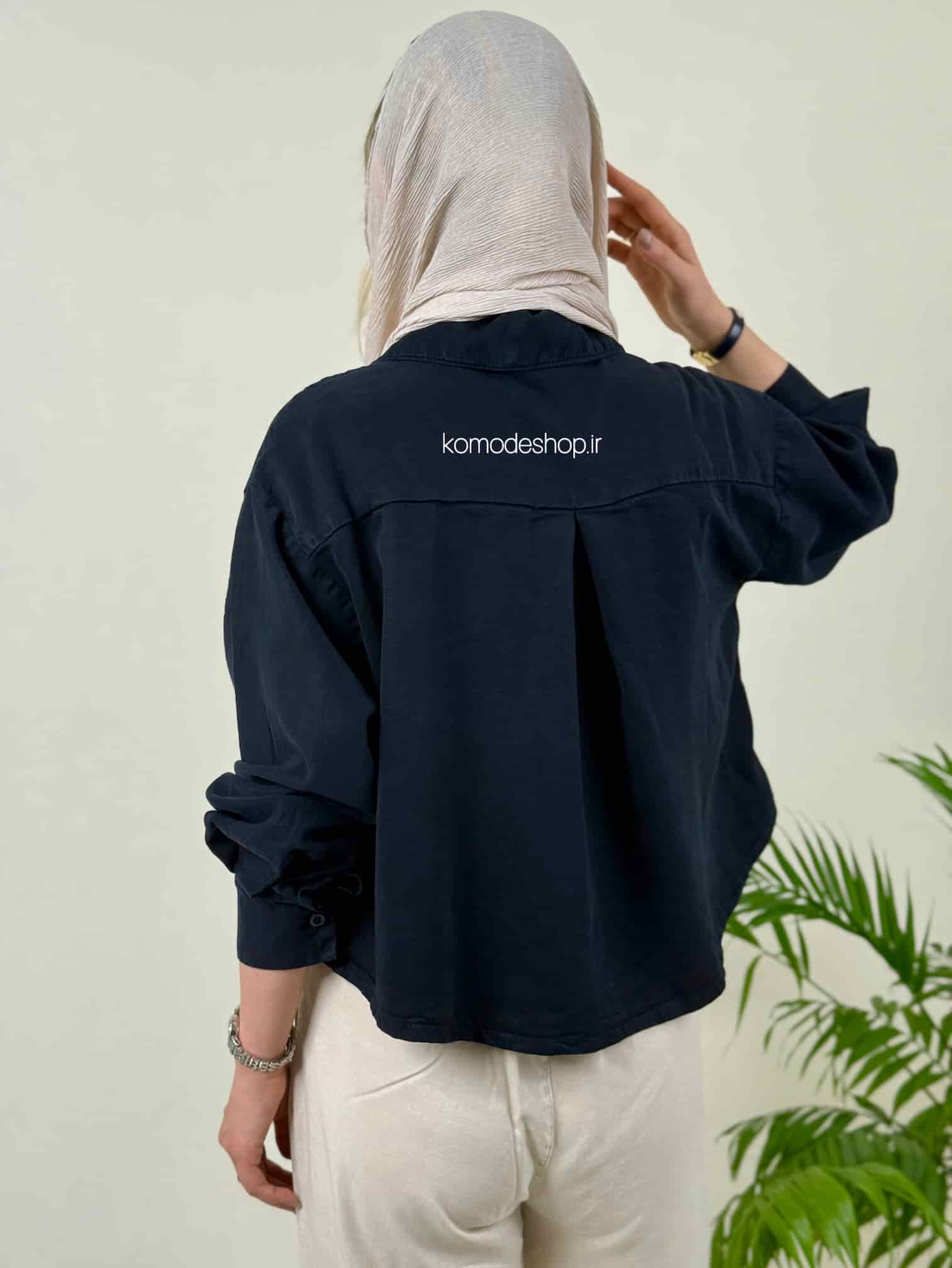 شومیز کراپ سیلک زنانه ریرا - Image 20