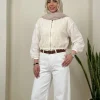 بامبر تابستانی زنانه با پارچه خامه دوزی