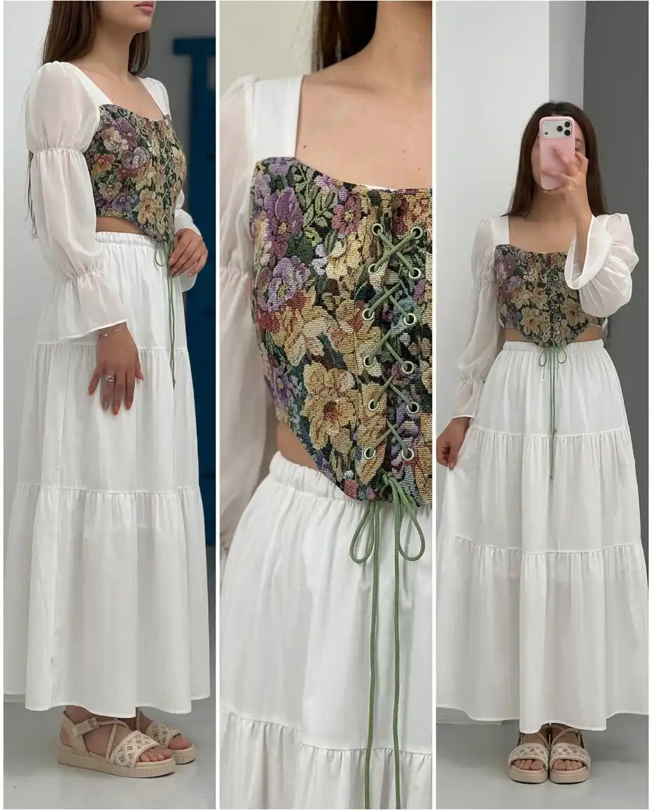شومیز عروسکی گلیمی زنانه وارداتی - Image 3