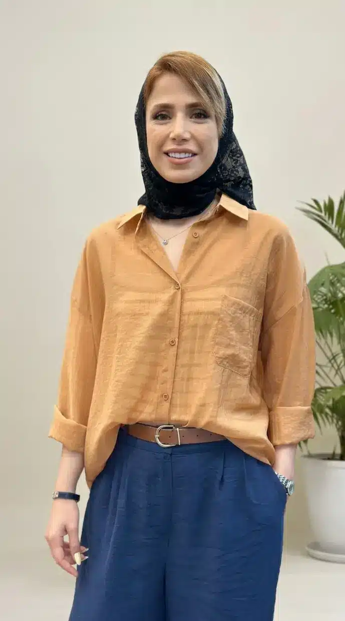شومیز شیشه ای مستر با تاپ پشت بندی - Image 2