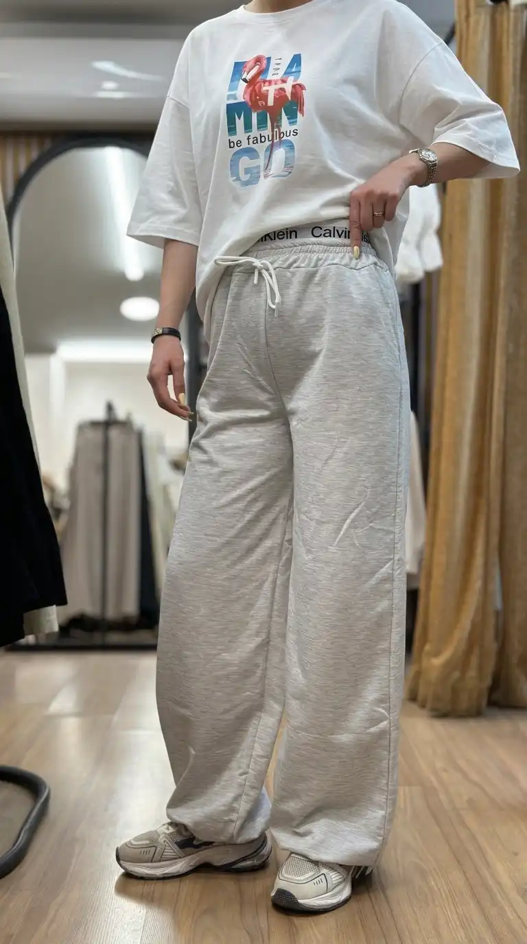 شلوار جاگر زنانه نیم بگ تابستونی مدل CK - Image 7