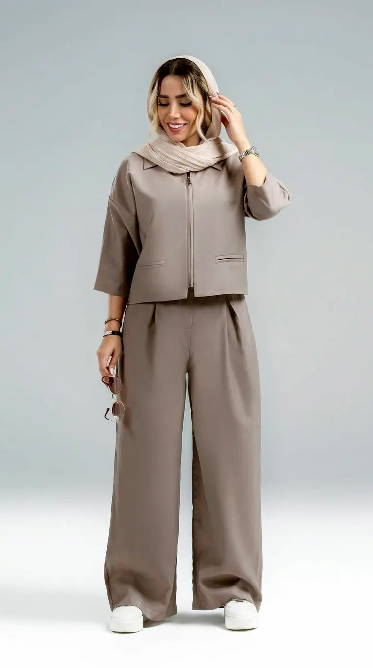 ست کت و شلوار سیلک زنانه مدل شفق - Image 7