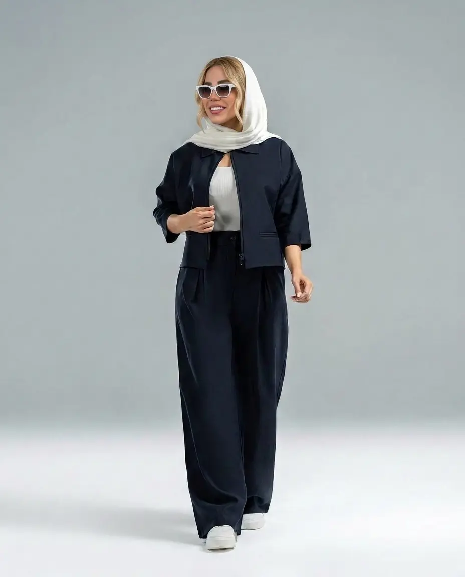 ست کت و شلوار سیلک زنانه مدل شفق - Image 6