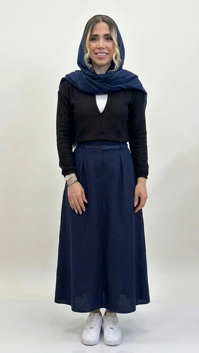 شومیز حصیری و تاپ زنانه دو تکه - Image 2