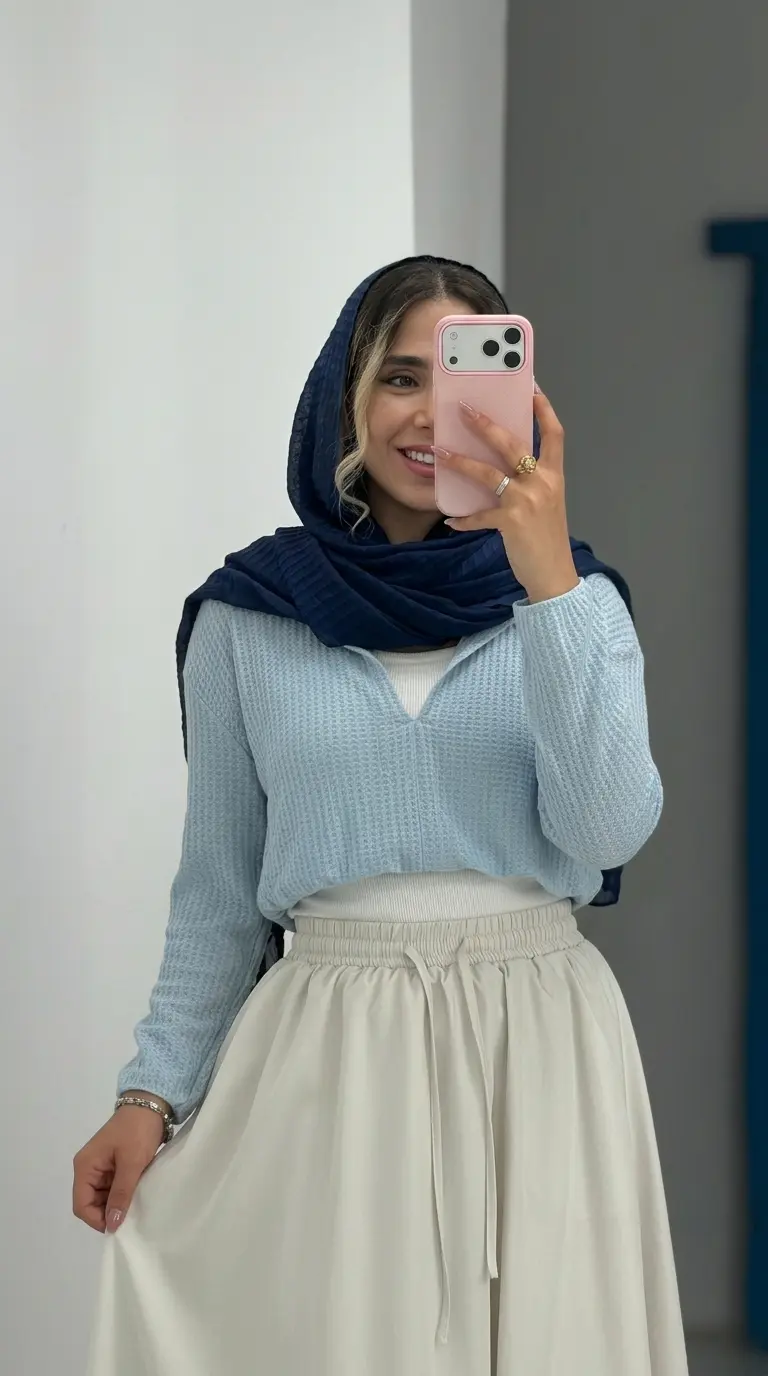 شومیز حصیری و تاپ زنانه دو تکه - Image 10
