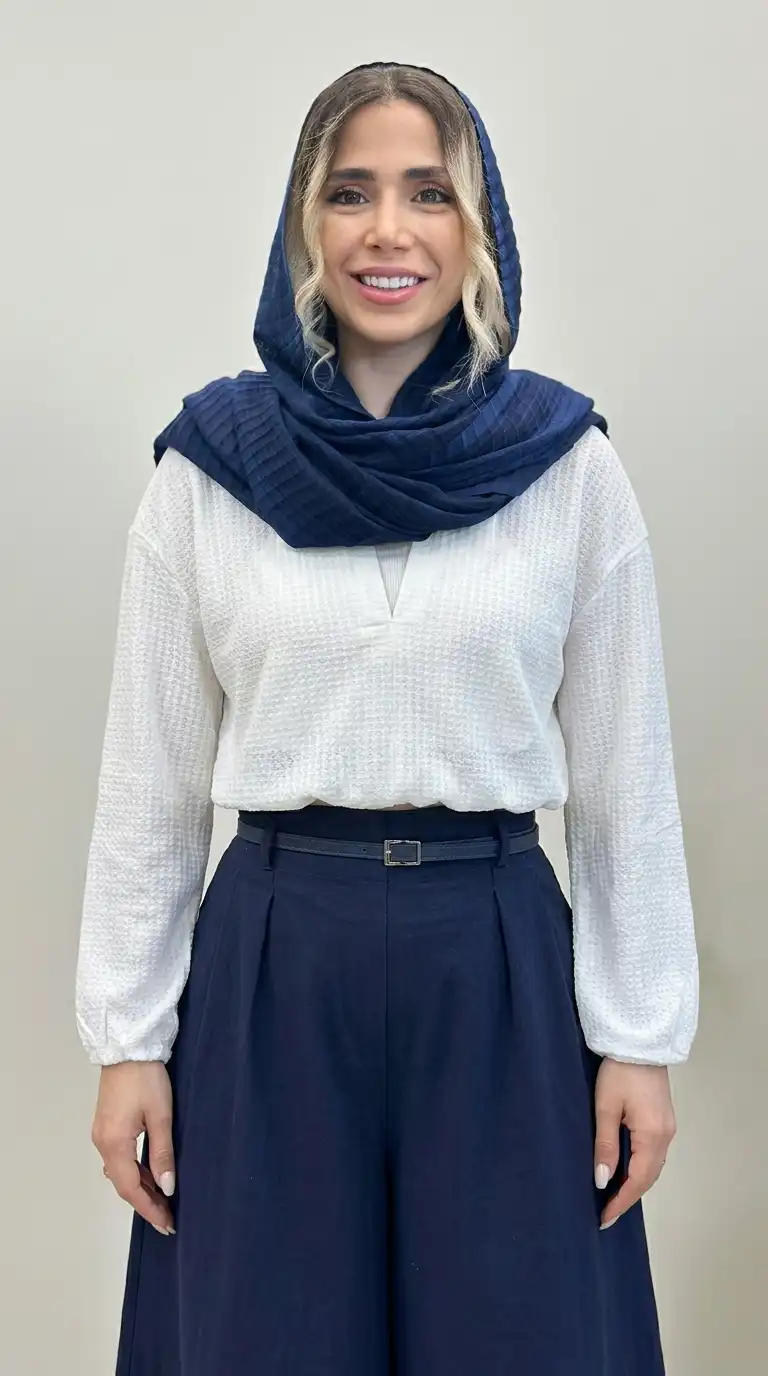 شومیز حصیری و تاپ زنانه دو تکه - Image 8