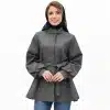 بارانی کوتاه کمربندی زنانه مدل آدرین با یقه ایستاده