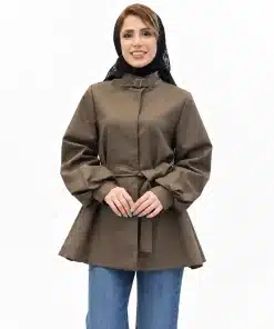 بارانی کوتاه کمربندی زنانه